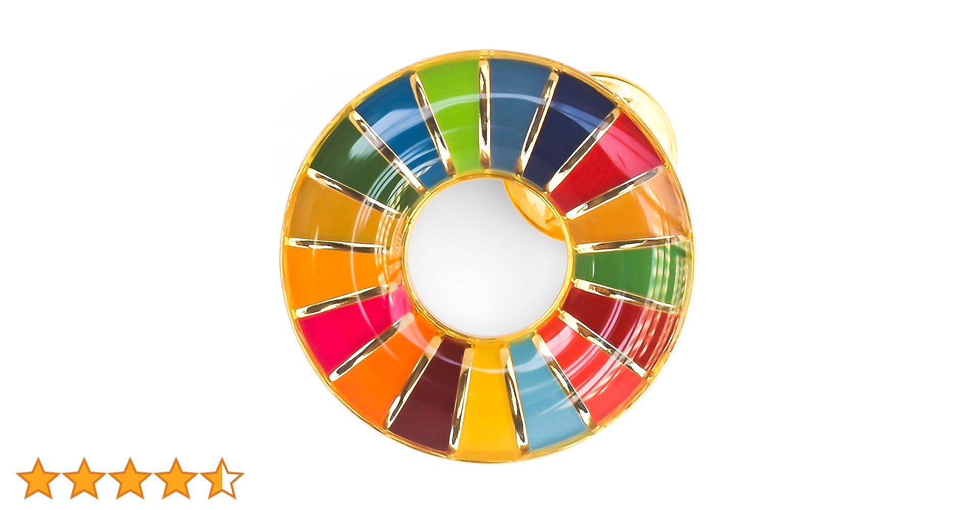 人気❣️バッジ　SDGs 国連 バッジ　ミラーコーティング 丸み仕上げ Light 【5個セット】SDGsバッジ 国連正規品 ミラーコーティング